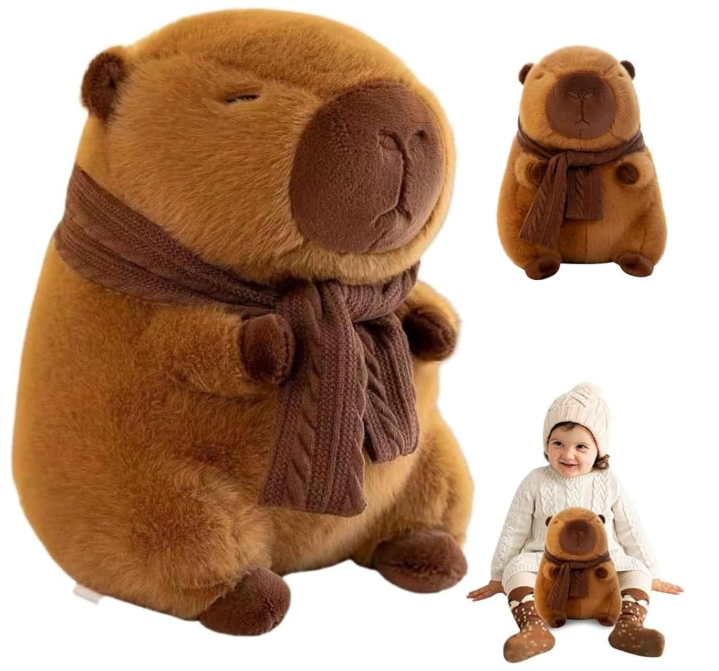 Premium Capybara Plush - Ultra Soft Stuffed Animal | Cuddly Wildlife Friend (Brown)