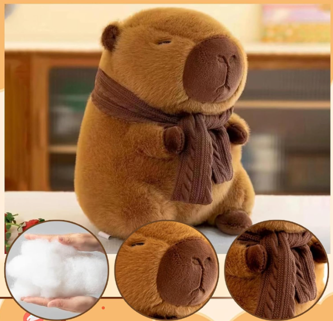 Premium Capybara Plush - Ultra Soft Stuffed Animal | Cuddly Wildlife Friend (Brown)