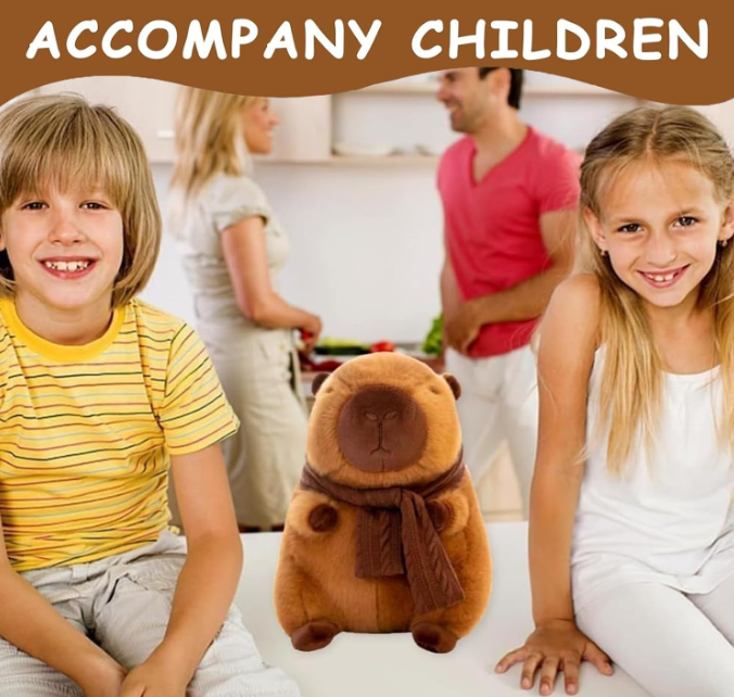 Premium Capybara Plush - Ultra Soft Stuffed Animal | Cuddly Wildlife Friend (Brown)