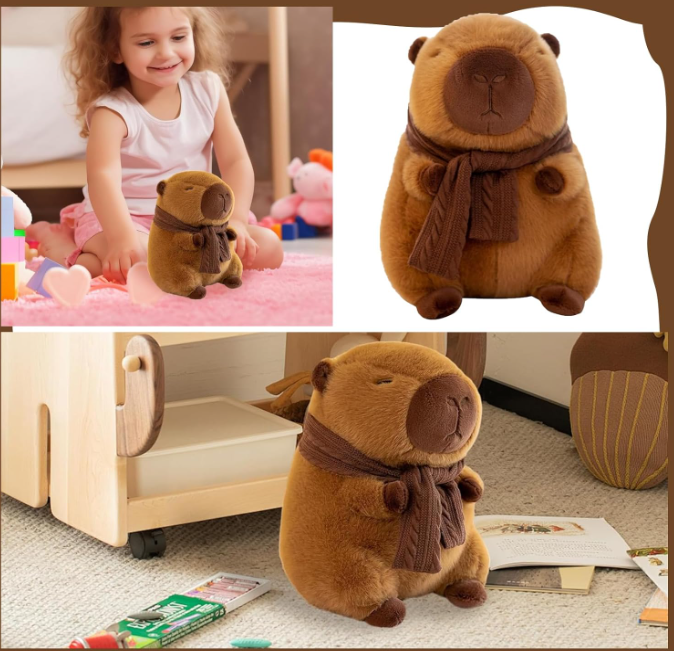 Premium Capybara Plush - Ultra Soft Stuffed Animal | Cuddly Wildlife Friend (Brown)