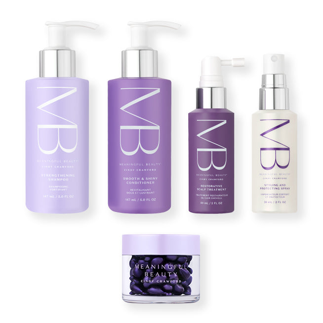 5-Piece Deluxe Age-Proof Haircare System with Wrinkle Smoothing Capsules — Fluffy Joyful
